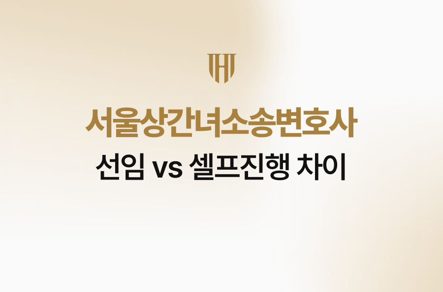 서울상간녀소송변호사 선임 vs 셀프진행 차이